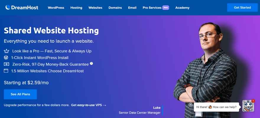 dreamhost shared hosting overview